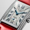 Montre Longines Dolcevita Cadran Argenté "flinqué" Bracelet Alligator