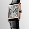 Montre Longines Dolcevita Cadran Argenté "flinqué" Bracelet Alligator