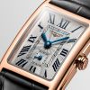 Montre Longines Dolcevita Cadran Argenté "flinqué" Bracelet Alligator