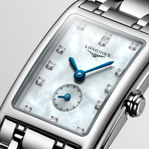 Montre Longines Dolcevita Cadran Nacre blanche Bracelet Acier