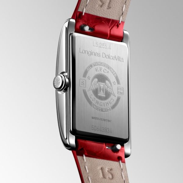 Montre Longines Dolcevita Cadran Argenté "flinqué" Bracelet Alligator