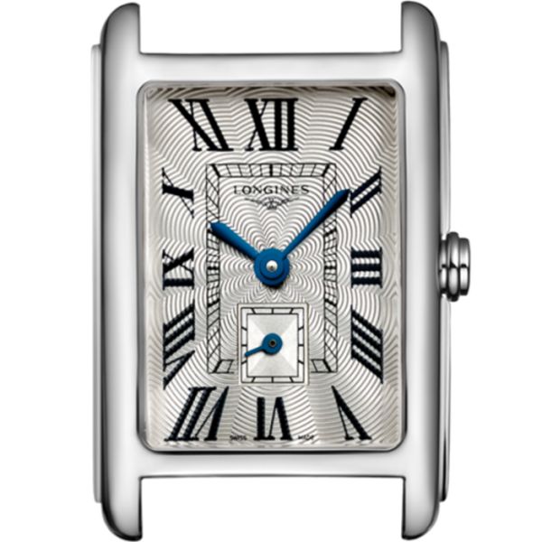 Montre Longines Dolcevita Cadran Argenté "flinqué" Bracelet Alligator