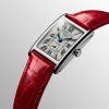 Montre Longines Dolcevita Cadran Argenté "flinqué" Bracelet Alligator