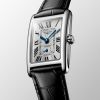 Montre Longines Dolcevita Cadran Argenté "flinqué" Bracelet Alligator
