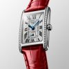 Montre Longines Dolcevita Cadran Argenté "flinqué" Bracelet Alligator