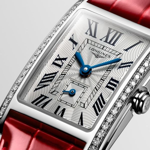 Montre Longines Dolcevita Cadran Argenté "flinqué" Bracelet Alligator