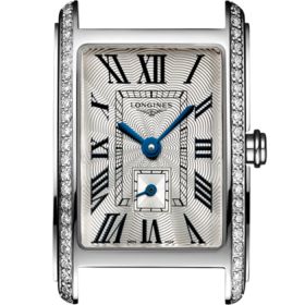 Montre Longines Dolcevita Cadran Argenté "flinqué" Bracelet Alligator