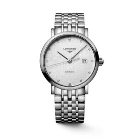 Montre Longines Elegant Collection Cadran Striped Silver Bracelet Acier