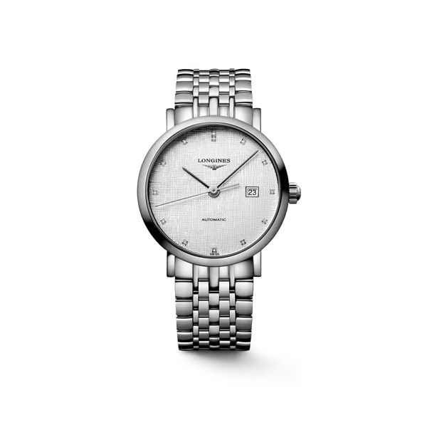 Montre Longines Elegant Collection Cadran Striped Silver Bracelet Acier