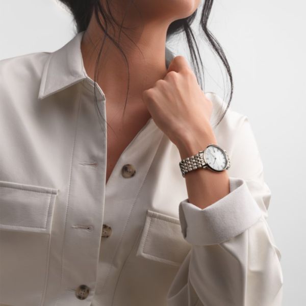Montre Longines Elegant Collection Cadran Blanc mat Bracelet Acier