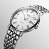 Montre Longines Elegant Collection Cadran Blanc mat Bracelet Acier