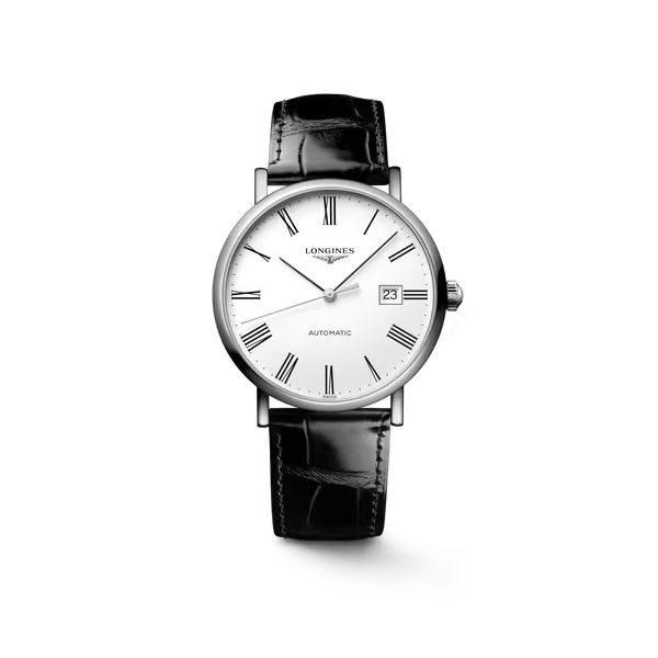Montre Longines Elegant Collection Cadran Blanc mat Bracelet Alligator