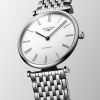 Montre La Grande Classique De Longines Cadran Blanc Bracelet Acier