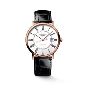 Montre Longines Elegant Collection Cadran Blanc mat Bracelet Alligator