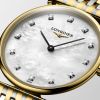 Montre La Grande Classique De Longines Cadran Nacre blanche Bracelet Acier et PVD jaune
