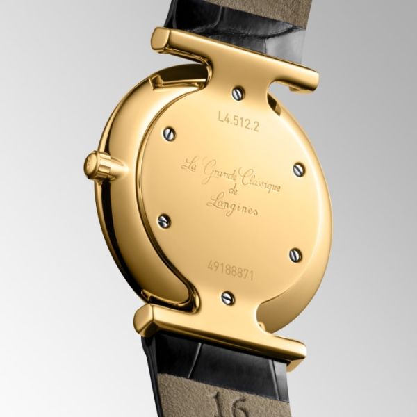 Montre La Grande Classique De Longines Cadran Blanc Bracelet Alligator
