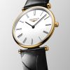 Montre La Grande Classique De Longines Cadran Blanc Bracelet Alligator