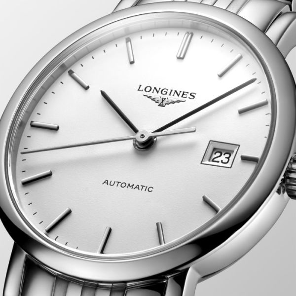 Montre Longines Elegant Collection Cadran Blanc mat Bracelet Acier
