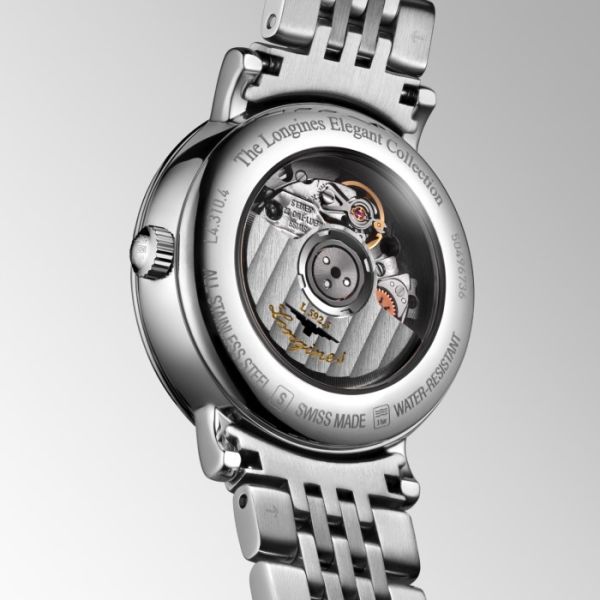 Montre Longines Elegant Collection Cadran Blanc mat Bracelet Acier