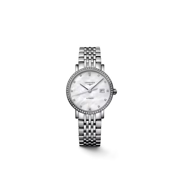 Montre Longines Elegant Collection Cadran Nacre blanche Bracelet Acier