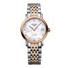 Montre Longines Elegant Collection Cadran Nacre blanche Bracelet acier Coiffe Or Rose