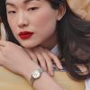 Montre Longines Elegant Collection Cadran Nacre blanche Bracelet acier Coiffe Or Rose