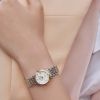 Montre Longines Elegant Collection Cadran Nacre blanche Bracelet acier Coiffe Or Rose