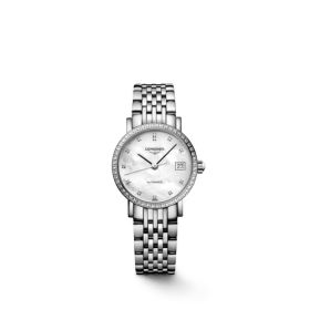 Montre Longines Elegant Collection Cadran Nacre blanche Bracelet Acier