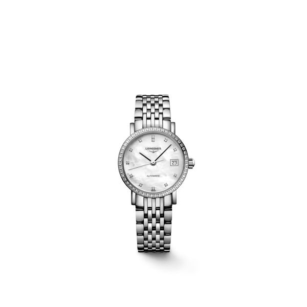 Montre Longines Elegant Collection Cadran Nacre blanche Bracelet Acier