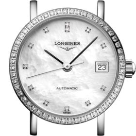 Montre Longines Elegant Collection Cadran Nacre blanche Bracelet Acier