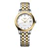 Montre Flagship Cadran Blanc mat Bracelet Acier et PVD jaune
