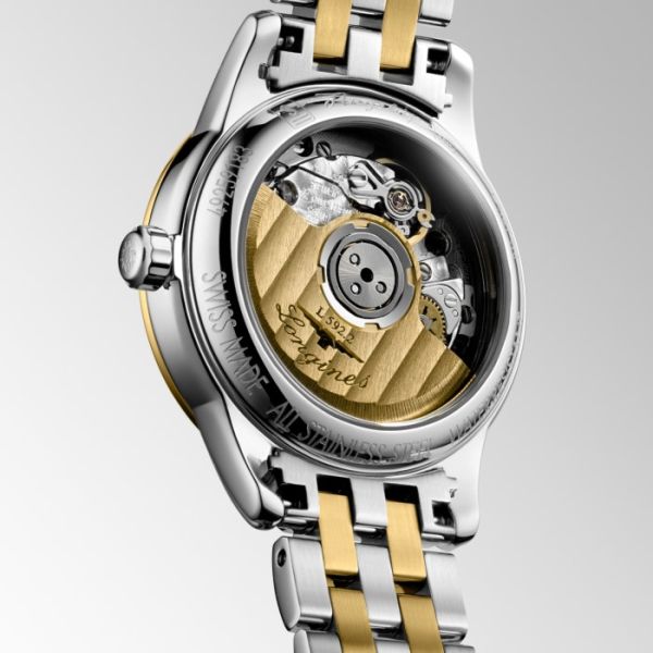 Montre Flagship Cadran Blanc mat Bracelet Acier et PVD jaune