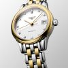Montre Flagship Cadran Blanc mat Bracelet Acier et PVD jaune