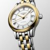 Montre Flagship Cadran Blanc mat Bracelet Acier et PVD jaune