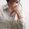 Montre La Grande Classique De Longines Cadran Argenté "flinqué" Bracelet Acier