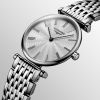 Montre La Grande Classique De Longines Cadran Argenté "flinqué" Bracelet Acier