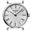 Montre La Grande Classique De Longines Cadran Argenté "flinqué" Bracelet Acier