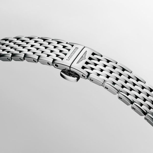 Montre La Grande Classique De Longines Cadran Noir laqué poli Bracelet Acier