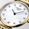 Montre La Grande Classique De Longines Cadran Nacre blanche Bracelet PVD jaune