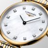 Montre La Grande Classique De Longines Cadran Nacre blanche Bracelet Acier et PVD jaune