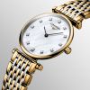 Montre La Grande Classique De Longines Cadran Nacre blanche Bracelet Acier et PVD jaune