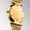 Montre La Grande Classique De Longines Cadran Blanc Bracelet PVD jaune