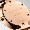 Montre La Grande Classique De Longines Cadran Nacre blanche Bracelet Revêtement PVD rouge