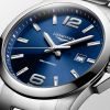 Montre Longines Conquest Cadran Bleu soleillé Bracelet Acier