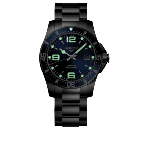 Montre Longines Hydroconquest Cadran Bleu soleillé Bracelet Acier