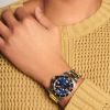 Montre Longines Hydroconquest Cadran Bleu soleillé Bracelet Acier et PVD jaune