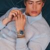 Montre Longines Hydroconquest Cadran Bleu soleillé Bracelet Acier et PVD jaune