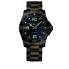 Montre Longines Hydroconquest Cadran Bleu soleillé Bracelet Acier et PVD jaune