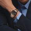 Montre Longines Hydroconquest Cadran Noir soleillé Bracelet Acier et PVD jaune