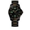 Montre Longines Hydroconquest Cadran Noir soleillé Bracelet Acier et PVD jaune